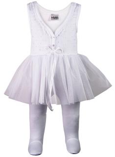 Dupačky bavlna s tylovou sukničkou biele - Minetti, veľ. 68
