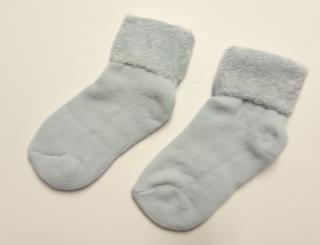 Froté ponožky sv. modré, veľ. 3-6 mesiacov