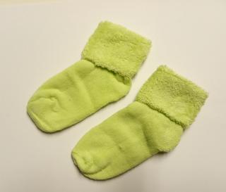 Froté ponožky zelené, veľ. 3-6 mesiacov