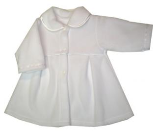 Jarný flísový kabátik na krst pre dievča biely, veľ. 74