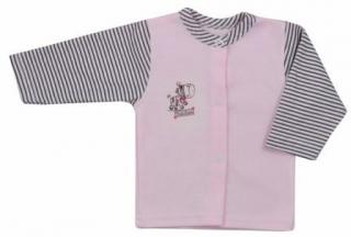 Kabátik bavlnený ružový - Zebra, veľ. 62