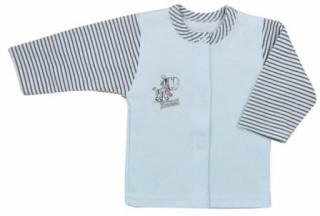 Kabátik bavlnený sv. modrý - Zebra, veľ. 68 (100% bavlna)