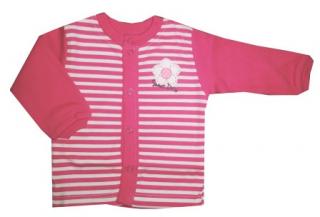Kabátik ružový bavlna Nicol - kvietok, veľ. 62 (100% bavlna)