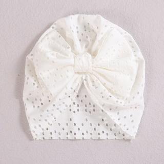 Letná čiapka / turban biela bavlna, obvod hlavy 39-41 cm