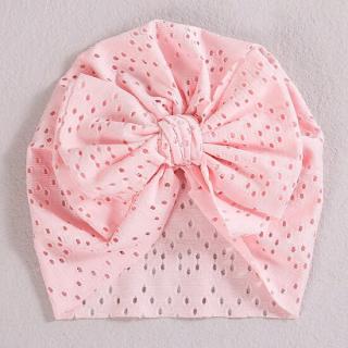 Letná čiapka / turban ružová bavlna, obvod hlavy 39-41 cm