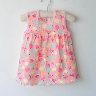 Letné šaty pre bábätko krátky rukáv ružové - Fruit 2, veľ. 74/80