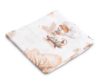Sensillo mušelínová plienka biela 70x80 cm - Zvieratá na kolesách