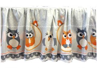 Volánik pod matrac 120x60 biely so sivou - Sovičky