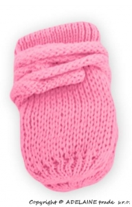 Zimné rukavičky pletené ružové, veľ. 6-12 mes. (vhodné do veľ. 86)