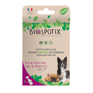 Biogance Biospotix Dog Spot-On S-M s repelentným účinkom 5 x 1 ml (do 20 kg)