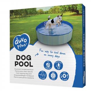 Duvo+ Bazén pre psy, modrý, priemer 80x30 cm