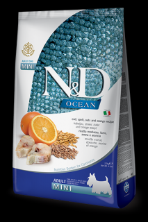 Farmina N&D Dog Ocean (AG) Adult Mini, Codfish, Spelt, Oats & Orange 0,8 kg
