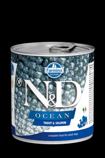 Farmina N&D Dog Ocean Trout & Salmon konzerva 285 g