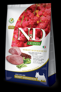 Farmina N&D Dog Quinoa (GF) Adult Mini, Weight Managment, Lamb 0,8 kg
