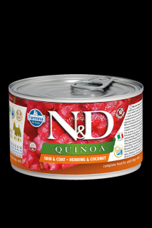 Farmina N&D Dog Quinoa Skin & Coat Herring & Coconut konzerva 140 g