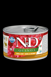 Farmina N&D Dog Quinoa Skin & Coat Quail & Coconut konzerva 140 g