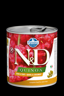 Farmina N&D Dog Quinoa Skin & Coat Quail & Coconut konzerva 285 g