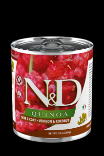 Farmina N&D Dog Quinoa Skin & Coat Venison & Coconut konzerva 285 g
