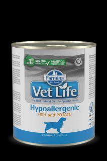 Farmina Vet Life Dog Hypoallergenic Fish & Potato Konzerva 300 g Hmotnosť: 300 g