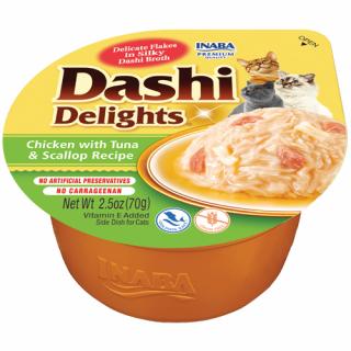 Inaba Dashi Delights Cat Kura s Tuniakom a Hrebenatkou 6 x 70 g vanička