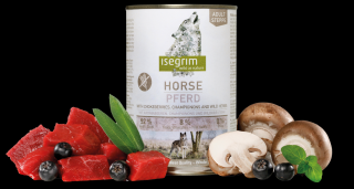 Isegrim Dog Adult Mono Horse pure with Chokeberries, Champignons & Wild Herbs 6 x 400 g konzerva