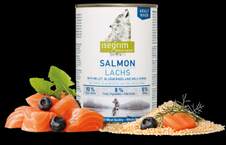 Isegrim Dog Adult Salmon with Millet, Blueberries & Wild Herbs 6 x 400 g konzerva