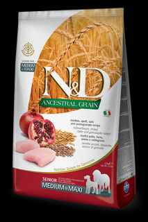 N & D Low Grain Dog Senior Med & Maxi Chicken & Pomegranate 2,5 kg