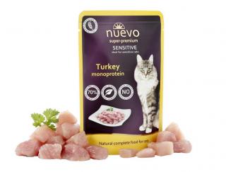 Nuevo Cat Adult Sensitive Mono Turkey 16x85 g kapsička