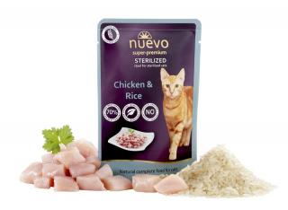 Nuevo Cat Sterilized Chicken with Rice 16x85 g kapsička