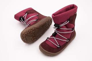BAREFOOT ZIMNÉ TOPÁNKY FRODDO BAREFOOT TEX TRACK WOOL - BORDEAUX 26, 17.2, 6.9