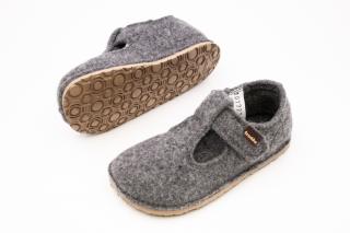 DETSKÉ BAREFOOT PAPUČE FRODDO FLEXY WOOLY VIBRAM - GREY 30, 19.9, 7.3