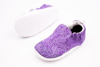 DETSKÉ BAREFOOT PLÁTENKY BOBUX XPLORER SCAMP - ORGANIC WILD BERRY TOPOGRAPHIC 18, 11.7, 5.4