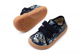 DETSKÉ BAREFOOT PLÁTENKY FRODDO CANVAS - GREY/BLUE 27, 18.1, 7.2