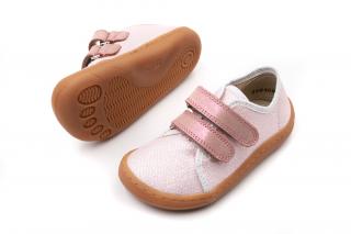 DETSKÉ BAREFOOT PLÁTENKY FRODDO CANVAS - PINK SHINE 26, 17.5, 6.9