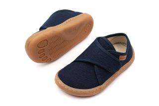DETSKÉ BAREFOOT PLÁTENKY FRODDO CANVAS SLIPPERS - DARK BLUE 30, 20.3, 7.6