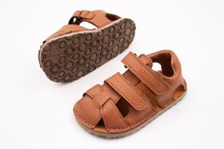 DETSKÉ BAREFOOT SANDÁLE FRODDO FLEXY AVI VIBRAM - COGNAC 29, 18.7, 7.2