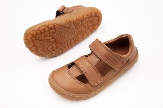 DETSKÉ BAREFOOT SANDÁLE FRODDO SANDAL GRIP - COGNAC 27, 17.7, 7.1