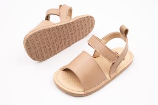 DETSKÉ BAREFOOT SANDÁLKY MURIS MAO - TAN BROWN 22, 14.2, 5.9