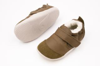 DETSKÉ BAREFOOT TOPÁNKY BOBUX MARVEL ARCTIC XPLORER - OLIVE 20, 12.7, 5.7