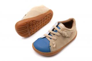 DETSKÉ BAREFOOT TOPÁNKY CAMPER FW TWINS GOBI MAGNET - BLUE BROWN 24, 15.5, 7.1