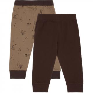 DETSKÉ LEGÍNKY 2 KS Z ORGANICKEJ BAVLNY MIKK-LINE - CHOCOLATE CHIP 56