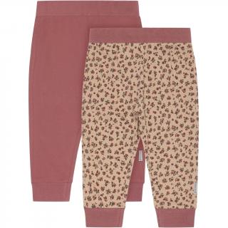 DETSKÉ LEGÍNKY 2 KS Z ORGANICKEJ BAVLNY MIKK-LINE - ROSE BROWN 56
