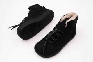 DETSKÉ ZIMNÉ BAREFOOT TOPÁNKY MURIS BALTIC JUNIOR - BLACK 30, 19.1, 7.4