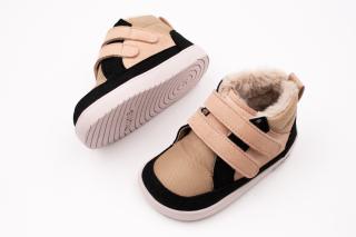 DETSKÉ ZIMNÉ BAREFOOT TOPÁNKY MURIS BALTIC MINI - SOFT PINK 25, 15.9, 6.5