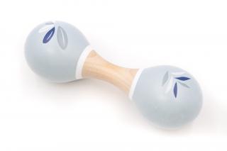DREVENÝ HUDOBNÝ NÁSTROJ SPEEDY MONKEY - MARACAS BLEDOMODRÁ