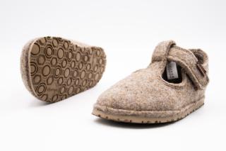 FRODDO BAREFOOT FLEXY WOOLY VIBRAM PAPUČE - BEIGE 23, 14.9, 5.9