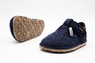 FRODDO BAREFOOT FLEXY WOOLY VIBRAM PAPUČE - DARK BLUE 23, 14.9, 5.9