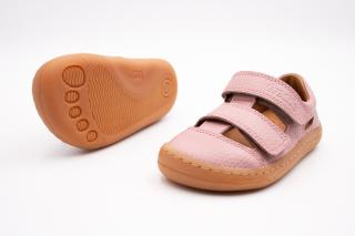 FRODDO BAREFOOT KOŽENÉ SANDÁLKY - PINK 23, 15, 6.2