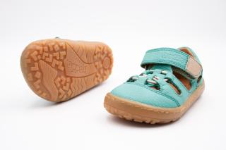 FRODDO BAREFOOT KOŽENÉ ŠPORTOVÉ SANDÁLKY - MINT 33, 22, 8