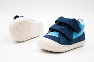 FRODDO KOŽENÉ TENISKY OLLIE FUN - BLUE/DENIM 19, 12, 5.6